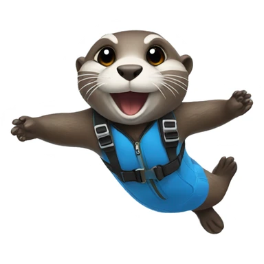 Skydiving otter, his name is ice sticker