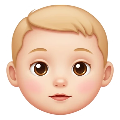 flat baby face with rosy cheeks sticker