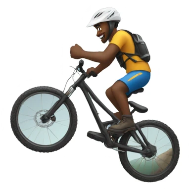 Guy doing a whip on mountain bike sticker