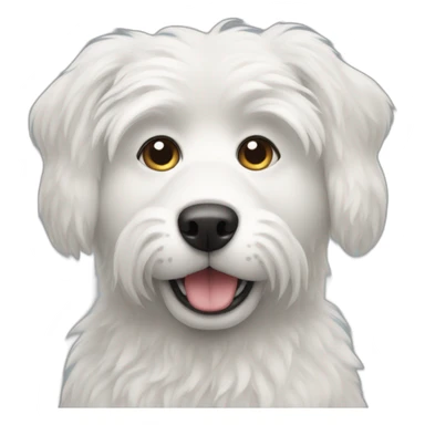 Furry white dog. sticker