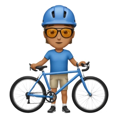 man with bicycle sticker