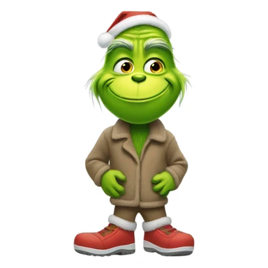 Grinch wearing crocs sticker