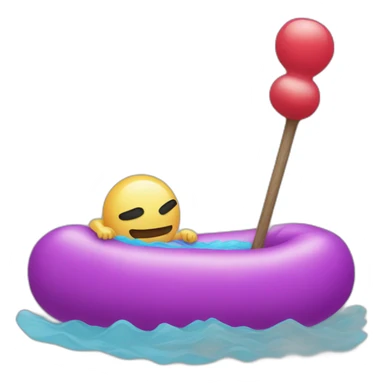 arm floatie on stick figure sticker