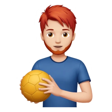 man who play ball with red hair sticker