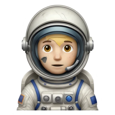 astronaut with broken helmet sticker