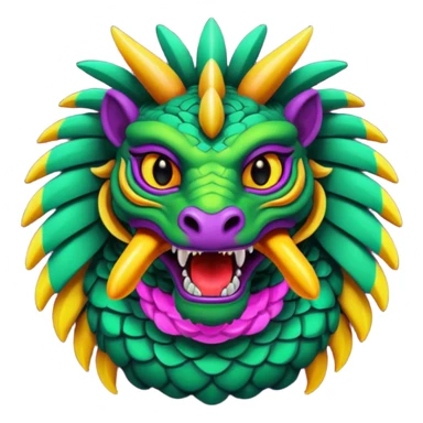 ketzalcoalt colores neon hambriento sticker