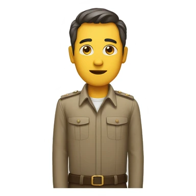 man standing at attention sticker