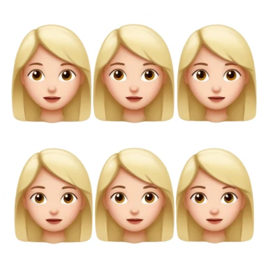 This girl with any different emotion sticker