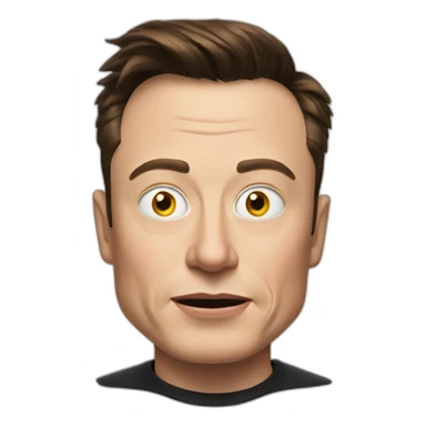 elon musk with crazy eyes sticker