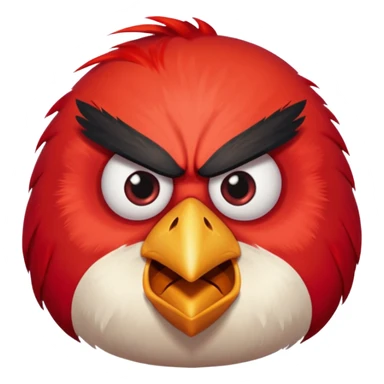 deadly stare emoji angry bird sticker