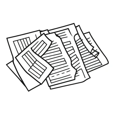 scattered papers on the floor sticker