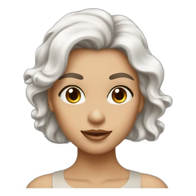 femme de couleur de peau blanche avec de grosse poitrine et des cheveux marron sticker