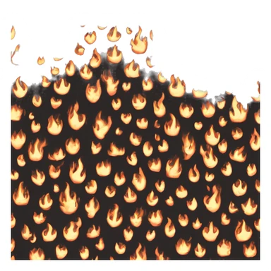 black flaming heart sticker