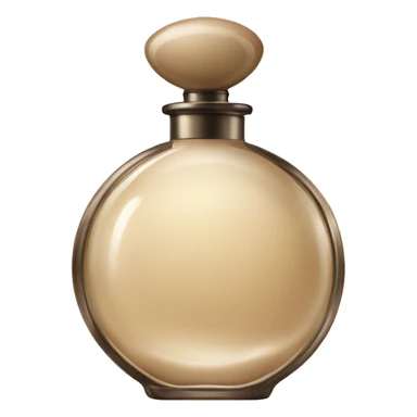Round vintage beige perfume bottle  sticker