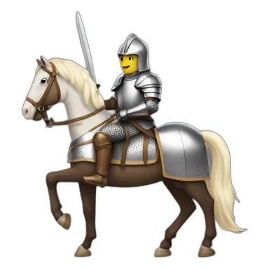 Knight in a horse sticker