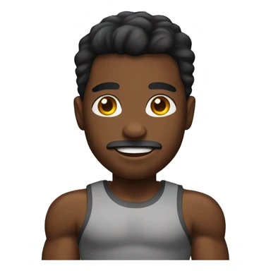 black man with muscles sticker