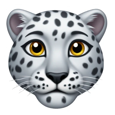 Snow leopard made with tiger sticker