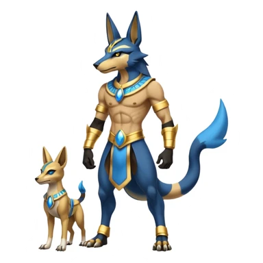 Anubis-Lucario-fusion (full body) sticker