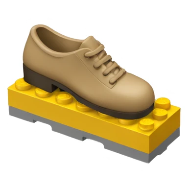 a foot above a lego brick sticker