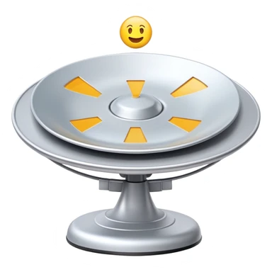 radar dish with emoji icons appearing as detected objects sticker