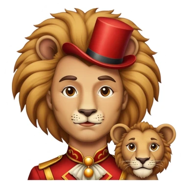Vintage circus male lion Tamer sticker
