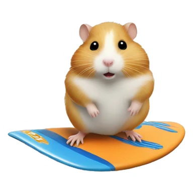 Hamster auf einem Surfbrett sticker