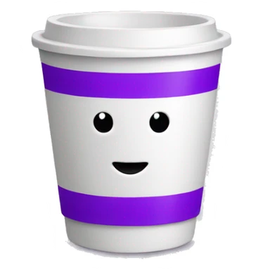 a white double cup with purple contain sticker