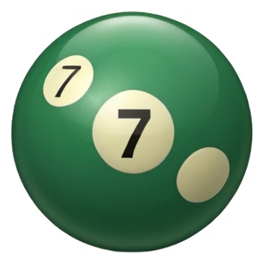 green billiard ball 7 number  sticker