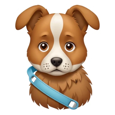 dog with a splint sticker