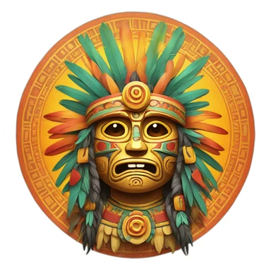 Huitzilopochtli God and Sun sticker