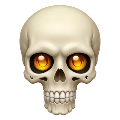 Nervous skull sticker