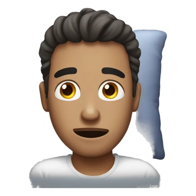 guy on the bed tired  sticker