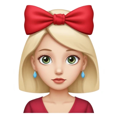 Show her body,make her eyes smaller,the fucking bow ok her ear. sticker