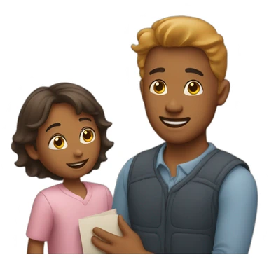 A man receiving lots of love sticker