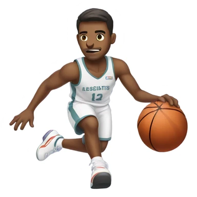 Basketball Player shooting sticker