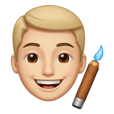 Kiss face winking w a blunt smoking  sticker