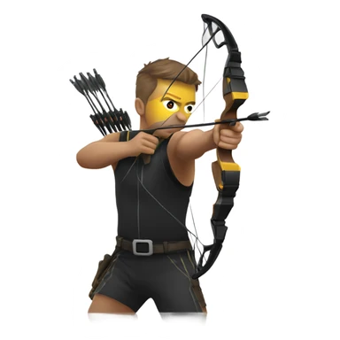 Hawkeye shooting bow sticker