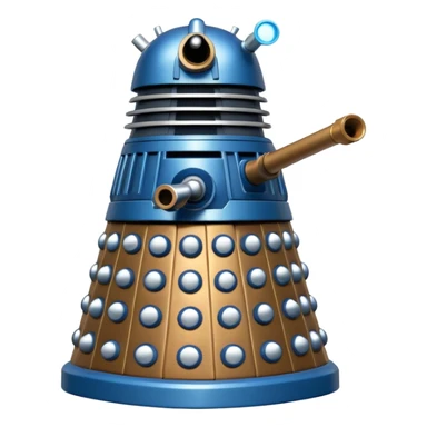 dalek silver, blue and bronze sticker
