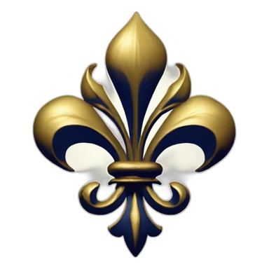 Fleur de lys blasonnés avec des ornures sticker