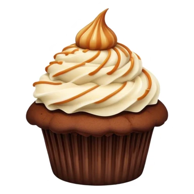 chocolate cupcake with caramel and coconut frosting  sticker
