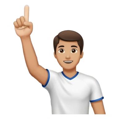 person cheering at a sports game, holding a foam finger or waving, stadium background sticker