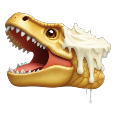 Dinosaure qui mange de la crème glacée sticker