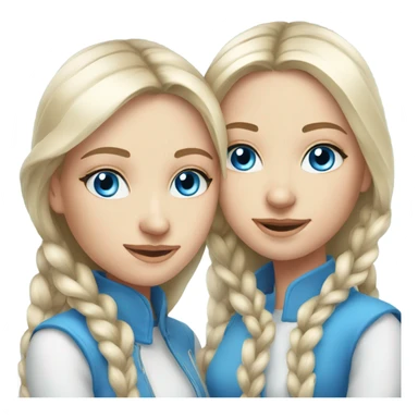 russian-duo-girls-best-friends-blue eyes  sticker