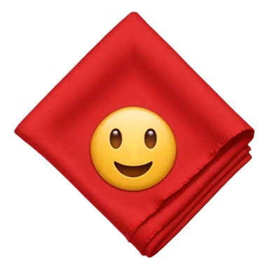 maak een emoticon van alleen een rood zakdoek geen andere dingen er op heen, zo'n oudewetse zakdoek rood sticker