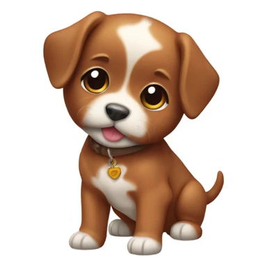 A cute puppy with toffee sticker