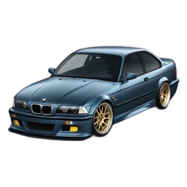 BMW E36 en drift sticker