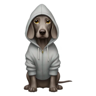 weimeraner in a hoodie sticker