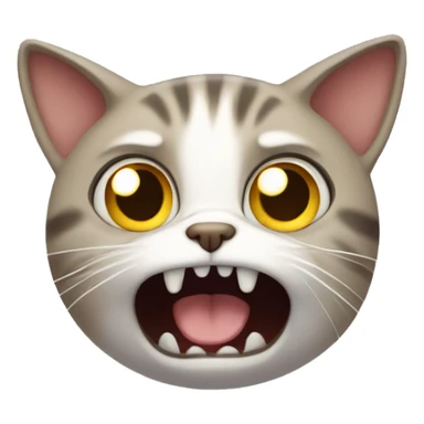 scared cat sticker
