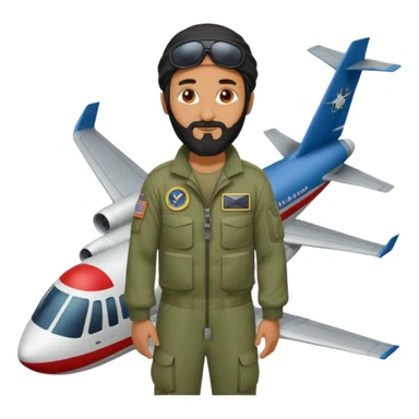 Osama bin Ladin standing on top of a plane sticker