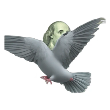 dollar-bill-with-pigeon-head sticker
